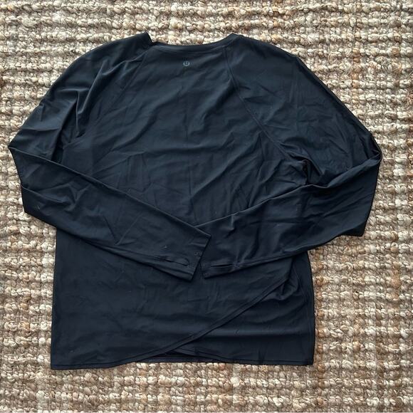 Lululemon Sunaway Runaway black long sleeve UPF 45+sun protection shirt, size 8 - Picture 4 of 7